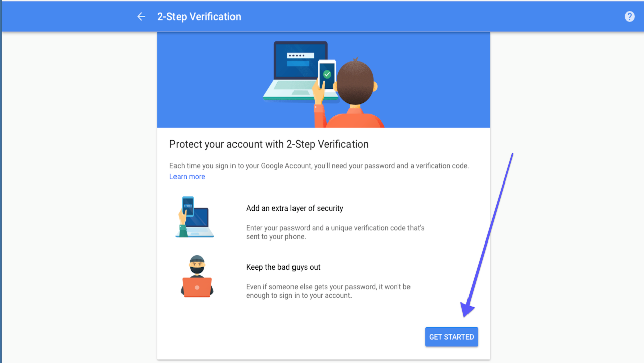 enable two-step verification